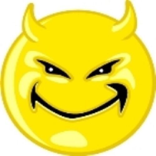 30 Custom Yellow Devil Smile Personalized Address Labels
