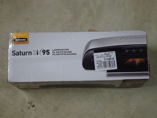New Fellowes Saturn 3i 95 Laminator with Pouch Starter Kit