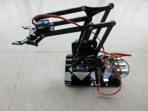 Acrylic / vinyl robotic arm diy 4dof with potentiometer control - arduino based for sale