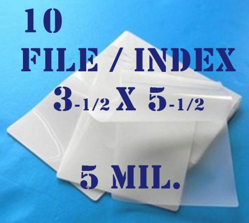 5 MIL 3-1/2 x 5-1/2 Laminating Laminator Pouches Sheets, Index Card 10 PK