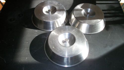 Vintage 8&#034; Stainless Steel Plate Covers used in Hospitals Restaurants
