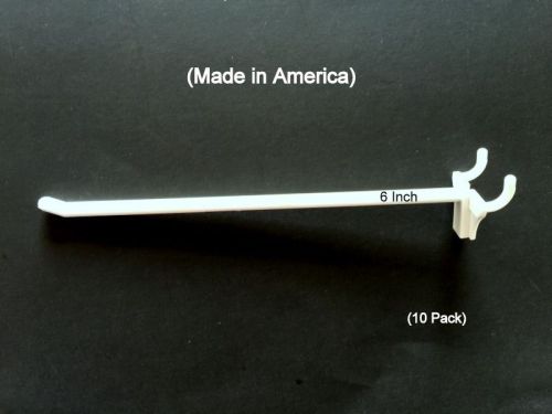 (10 pack) 6 inch glass-fiber filled plastic peg hooks for 1/8&#034; &amp; 1/4&#034; pegboard for sale