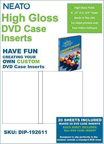 Neato NEATO High Gloss DVD Case Inserts -20 Pack - DIP-192611 - Online Design