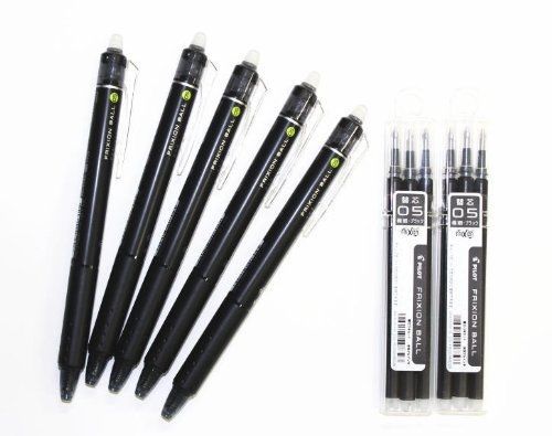 Pilot Frixion Ball Knock Retractable Erasable Gel Ink Pens,fine Point, - 0.5 Mm