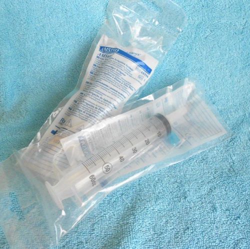 2 AMSINO Flat Top Piston Irrigation Syringes (AS116) for Arts Crafts Meds &amp; Pets