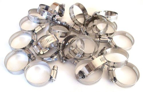 25 GOLIATH INDUSTRIAL STAINLESS STEEL HOSE CLAMPS 1-1/4 - 1-3/4&#034; SSHC134 32-44MM