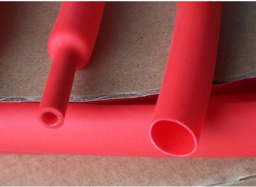?8mm Adhesive Lined 4:1 Red Waterproof Heat Shrink Tubing 1M Tube Sleeve