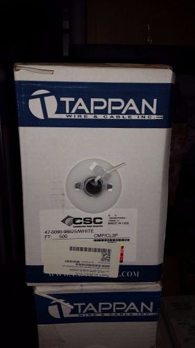 Tappan sound/security cable (1000ft) 1880ab2/cmp/white 18/2c - 2box or spool new for sale