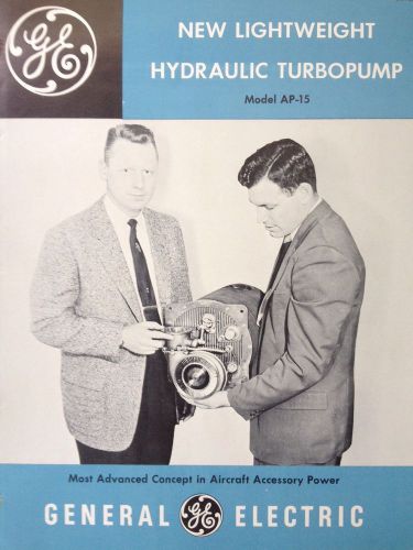 1956 GE Lynn,Ma. New Lightweight Hydraulic Turbopump Brochure