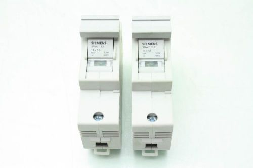 Lot of 2 siemens 3nw7-112 single pole fuse holders 50a for 14 x 51 fuses for sale