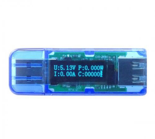 OLED USB Charger Capacity power Current Voltage Detector Tester Meter with Case