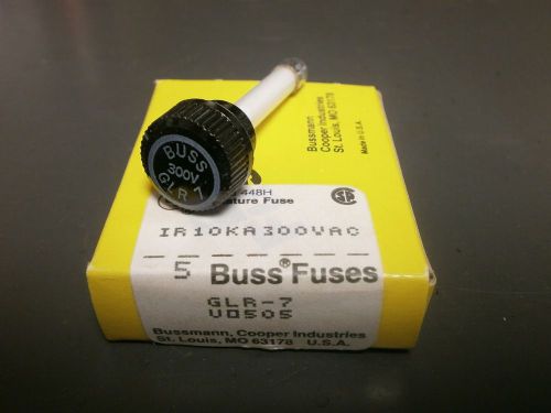 5pk bussmann glr7 300v 7.0a fast acting fuse for hlr holders, fixed cap, glr-7 for sale