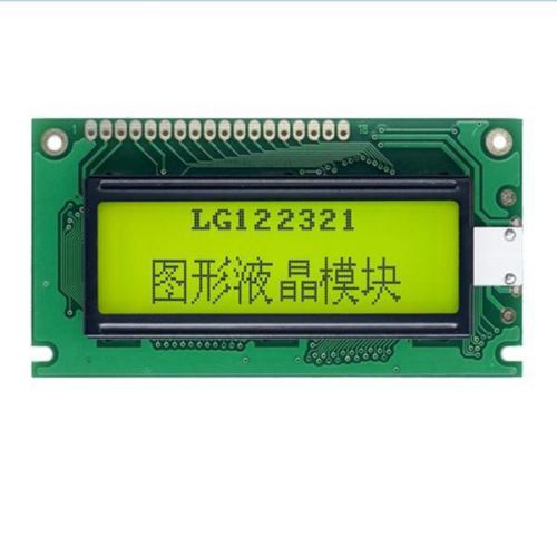 Yellow/Green Mode 12232 122*32 122x32 Graphic LCD Module Display LCM  white BLU