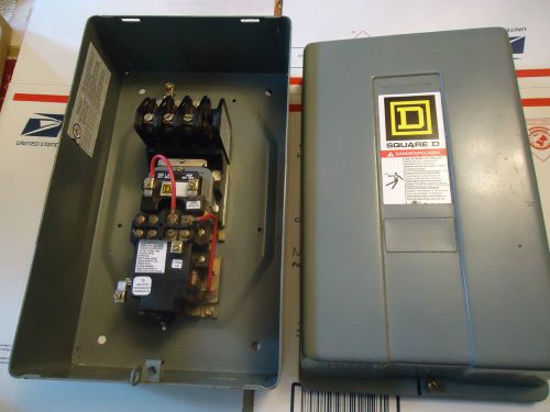 Square d lighting contactor w/ encl 3 pole 20 amp class 8903 type lx for sale