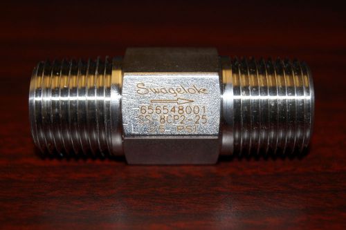 Swagelok 1-piece poppet check valve,1/2 in. mnpt, 25 psi (ss-8cp2-25) for sale