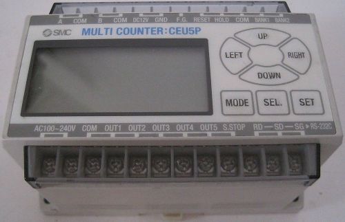 Smc ceu series rs-232c output stroke multi-counter with terminal covers ceu5p for sale