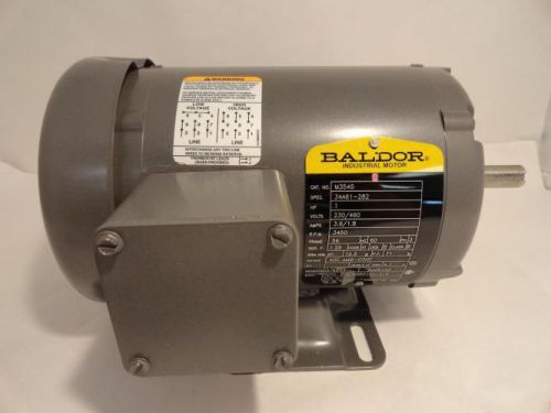 155019 New-No Box, Baldor M3545 Motor 1Hp, 230/460V, 3450RPM, 3PH, 3.6/1.8A