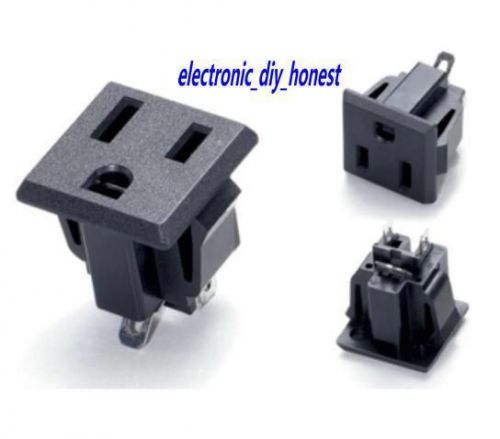 10pcs ss-6b ac power outlet /mount 3-hole american socket 15a / 250v pdu#n303 for sale