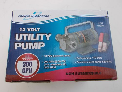 12 VOLT PACIFIC HYDROSTAR UTILITY WATER PUMP NIB!