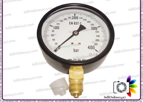 (Pressure Gauge) 0-400 Bar, Bottom Connecation, 4Bar,3/8 Inch BSP,100 MM Dial
