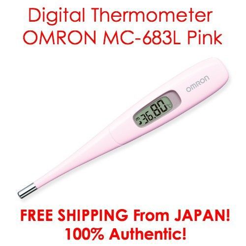 Omron mc-683l digital thermometer for women pink free shipping from japan for sale