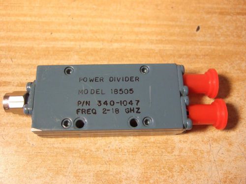 Power Divider 1 to 2 SMA M-F-F 2-18 GHz Norsal 18505 New