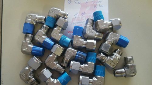 Lot of swagelok 3/8 tube x 1/4 npt elbow cng fittings for sale