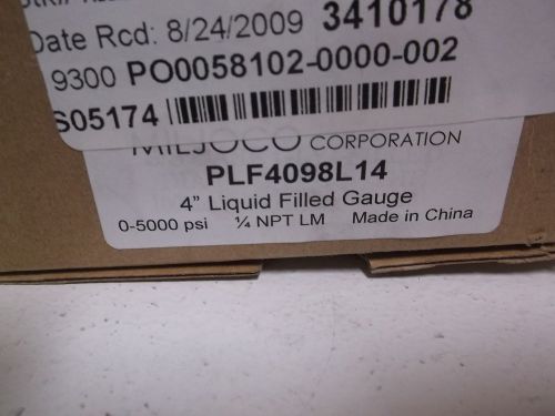 Miljoco plf4098l14 4&#034; liquid filled gauge 0-5000 psi *new in a box* for sale