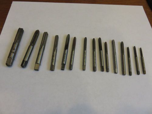 Lot of 15 Vintage Thread Taps - 10 Ace, 4 CTD, 1 other