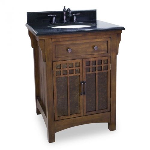 Jeffrey Alexander Bathroom 28 inch 30&#034; chestnut vanity black granite top
