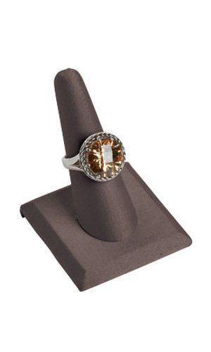 10 Pc Square Base Based Chocolate Satin Finished Ring Finger 2&#034;L x 2&#034;W x 1 1/4&#034;H