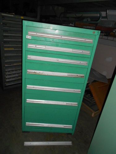 8 drawer industrial tool storage chest cabinet 30 x 27.5 x 59&#034; stanley vidmar? for sale