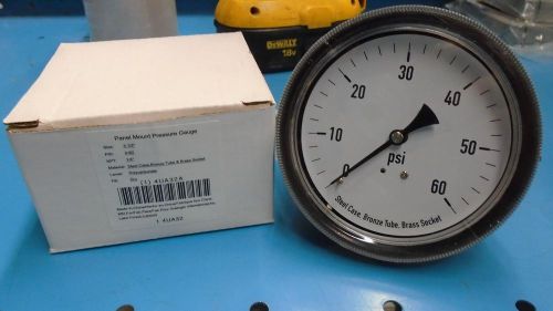 Free ship, 3-1/2&#034; panel mount pressure gauge, 0-60 psi, 1/4&#034; npt back stem for sale