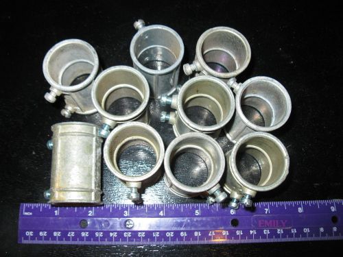 1&#034;  cast  EMT conduit couplings, Lot of 10 pcs.