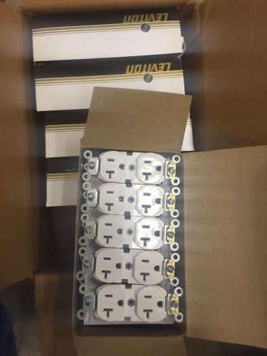 Leviton duplex receptacles 5362--sw lot of 50 brand new for sale
