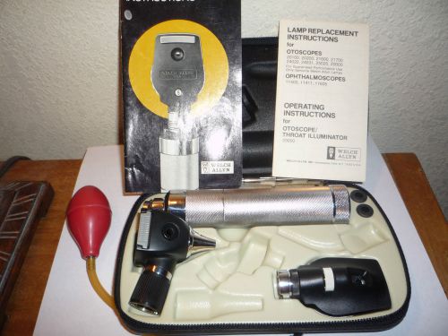 Welch Allyn 99552 Ophthalmoscope &amp; Otoscope Diagnostic Set w/ Box &amp; Case