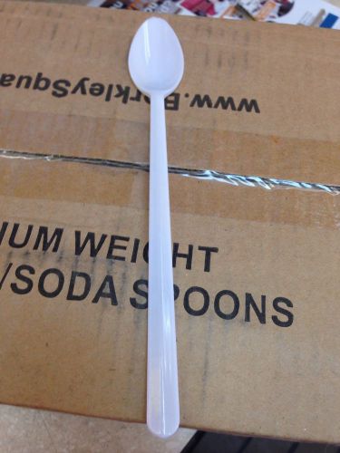 1000 pack of 8 Inch Plastic Soda Spoons, Ice Cream, Slush Drinks
