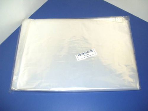 100 CLEAR 14 x 20 POLY BAGS PLASTIC 1 MIL FLAT OPEN TOP