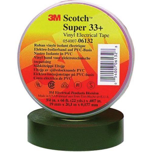 3M 00054007061328 Super 33+ Scotch Vinyl Electrical Tape, Size: 3/4&#034; X 66&#039;