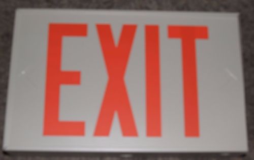 NEW Light-alarms Thomas &amp; Betts UX4 Steel EXIT Sign Red LED Model UX4NWRWLED
