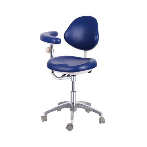 Dental medical stools doctors stools adjustable mobile chair pu qy600 dark blue for sale