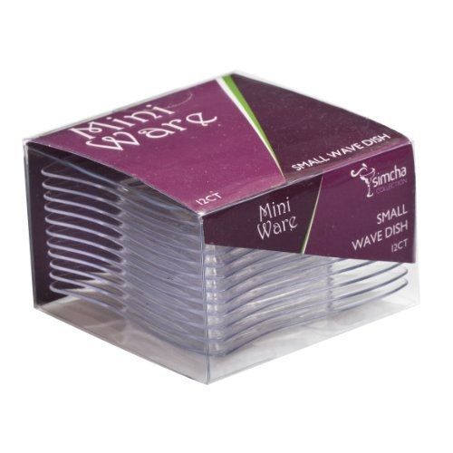 Mini Ware Plastic Disposable Wave Plate Clear - 12 Count