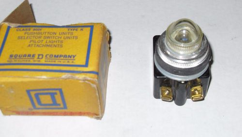 Pilot light assembly clear 120 volt square d type k 31054-022-50  class 9001 for sale