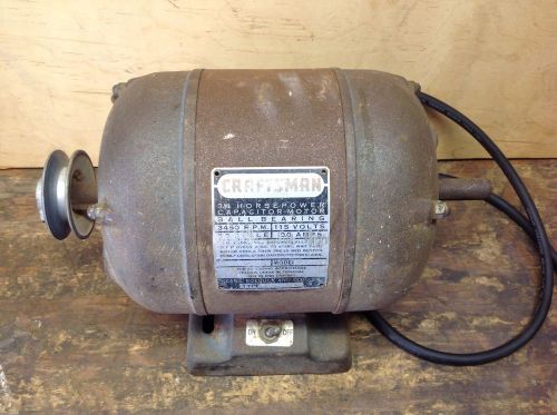 Vintage Craftsman Table Saw Electric Motor, 3/4hp, 3450 rpm, dual shaft