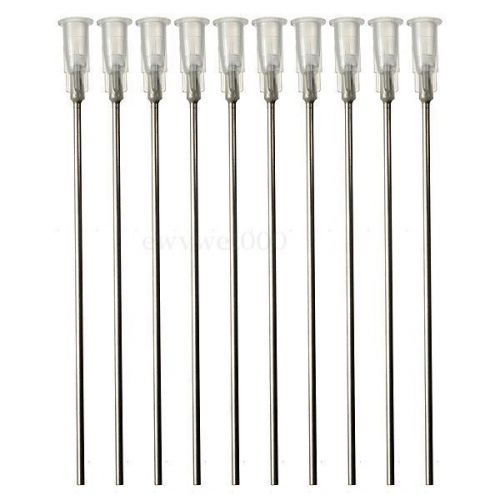 1X Plastic Metal Blunt Dispensing Needles Syringe Needle Tips 4&#034; inch 14 Gauge