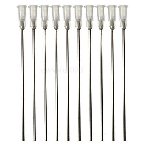 1X Plastic Metal Blunt Dispensing Needles Syringe Needle Tips 4&#034; inch 14 Gauge
