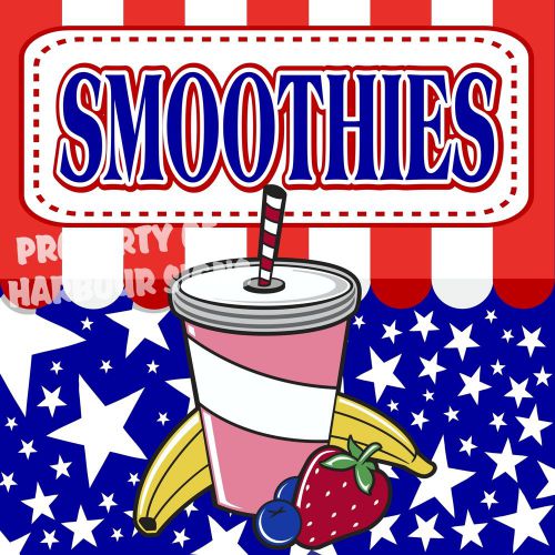 Smoothies Decal 14&#034; Sandwiches Concession Food Truck Restaurant Vinyl Stickers