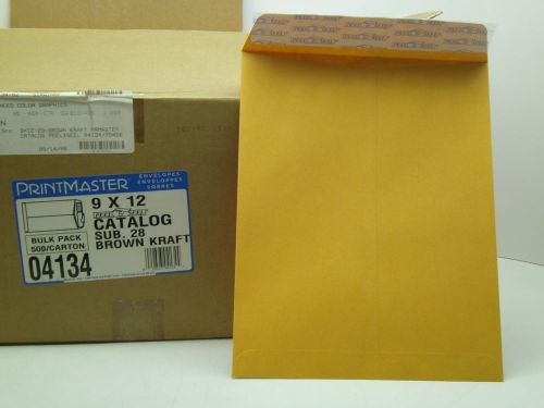 BOX OF 420! (Open Box) Kraft Catalog Envelopes (Peel-N-Seal) 9x12 FREE SHIP! AC