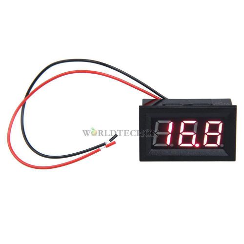 0.56inch lcd dc 3.2-30v red led panel meter digital voltmeter with two-wire wt7n for sale