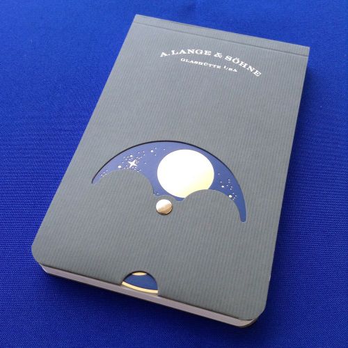 a. lange &amp; sohne luxury moon phase grey notebook limited edition very rare 2015